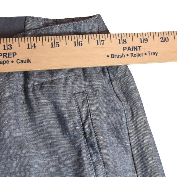 Soft By Avenue Chambray Linen Wide Leg Cropped Pants Women’s 14/16 *Minor Flaw* - Picture 4 of 9